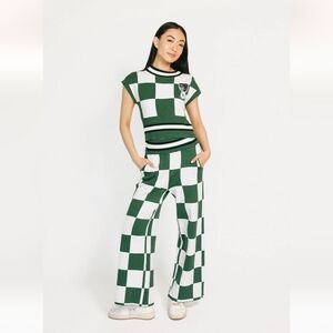 Fore All Kennedy Luxury Crop Top And Pants Set , XS